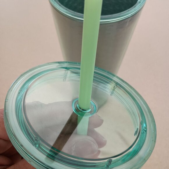 NWT Starbucks 24oz Green Cold Cup Tumbler Acrylic Reusable Drinkware New - Picture 4 of 8